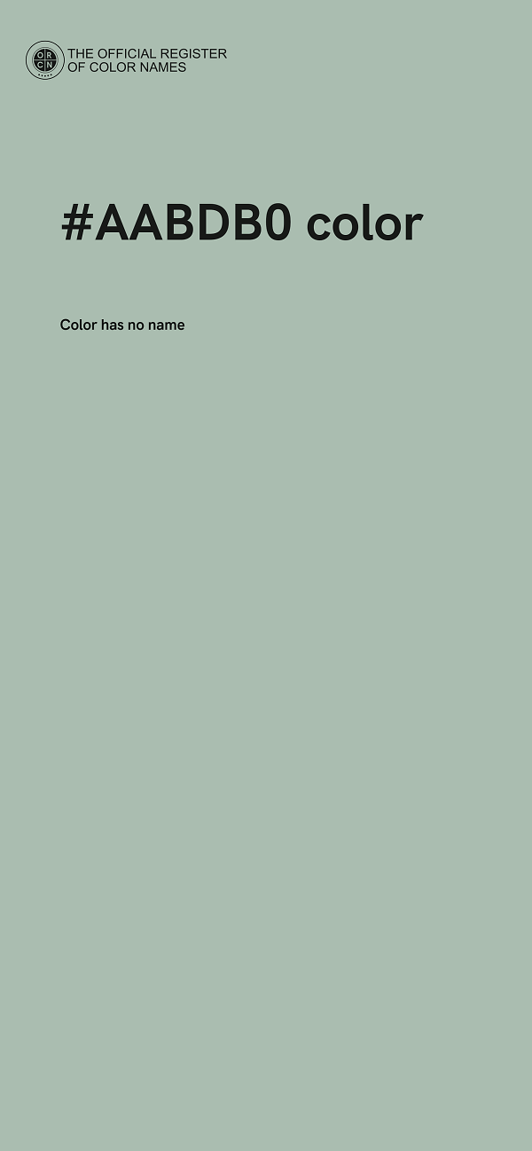 #AABDB0 color image