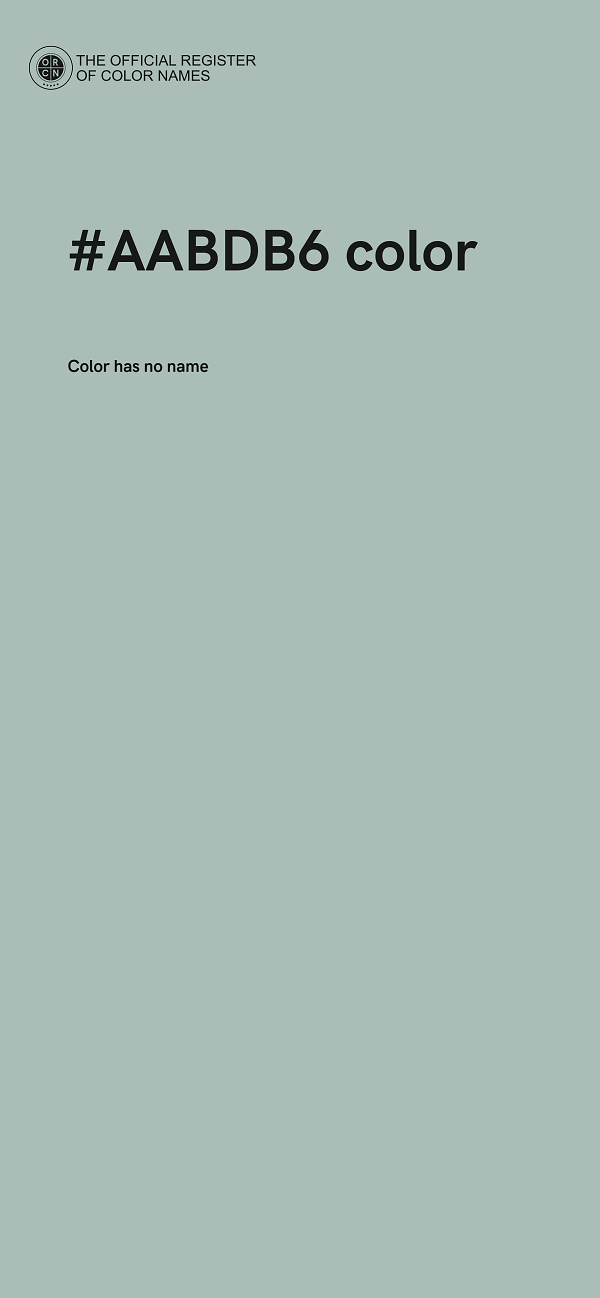 #AABDB6 color image