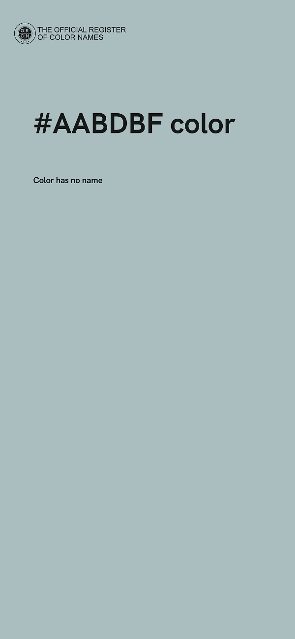 #AABDBF color image