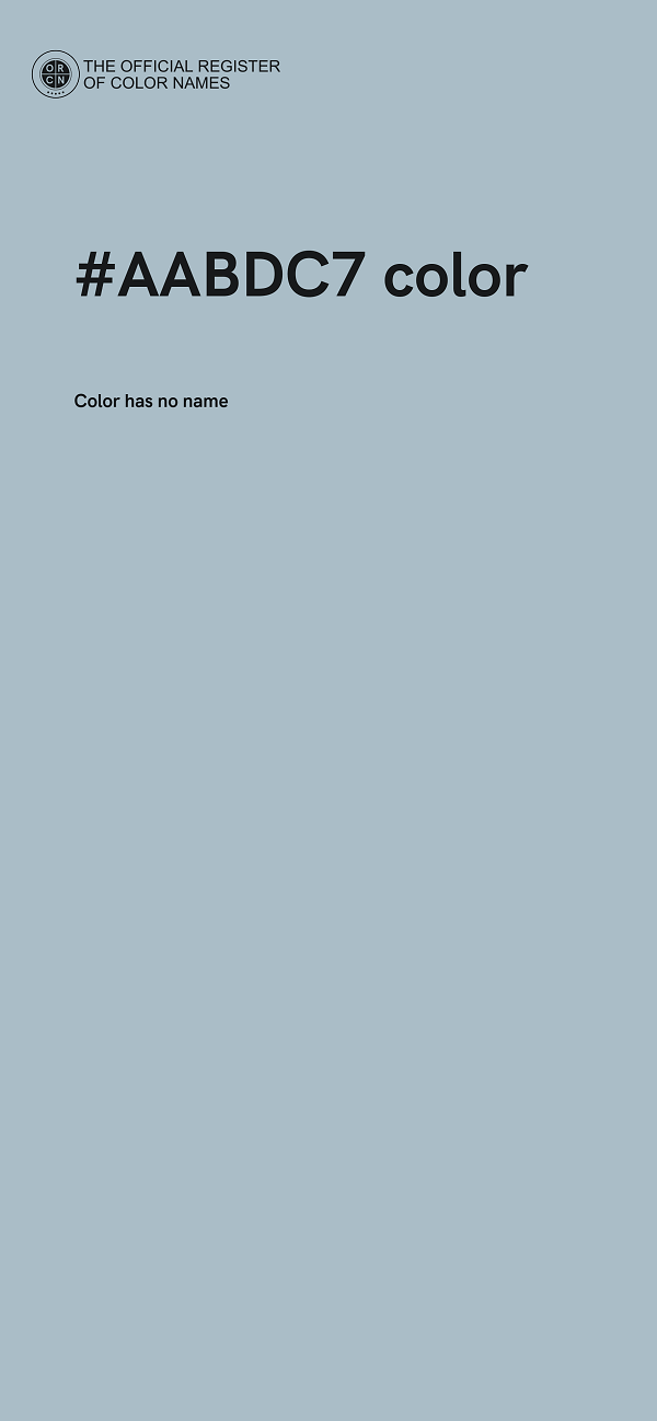 #AABDC7 color image
