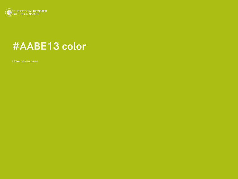 #AABE13 color image
