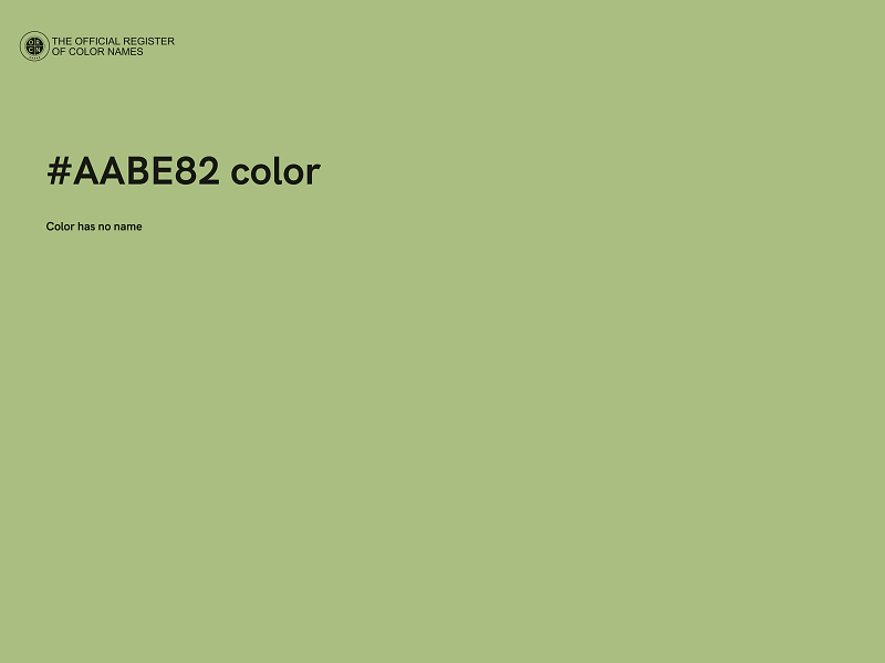 #AABE82 color image