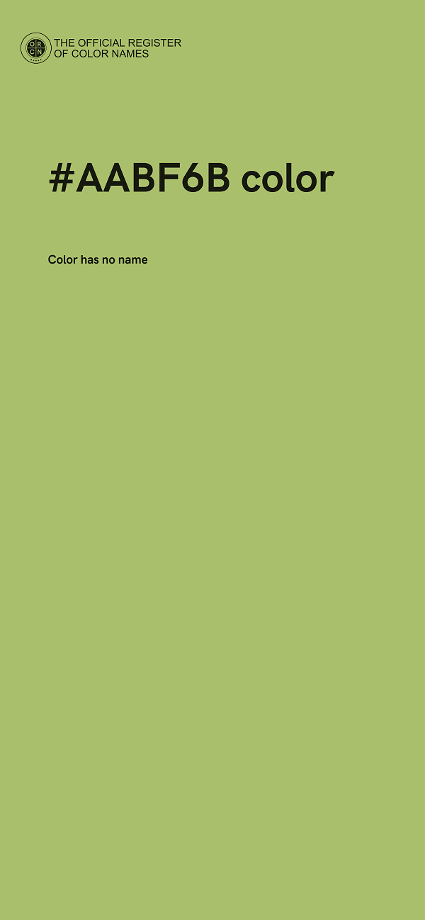 #AABF6B color image