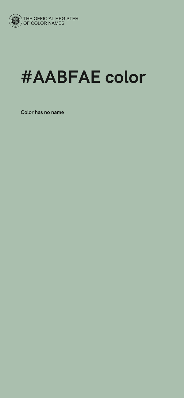 #AABFAE color image