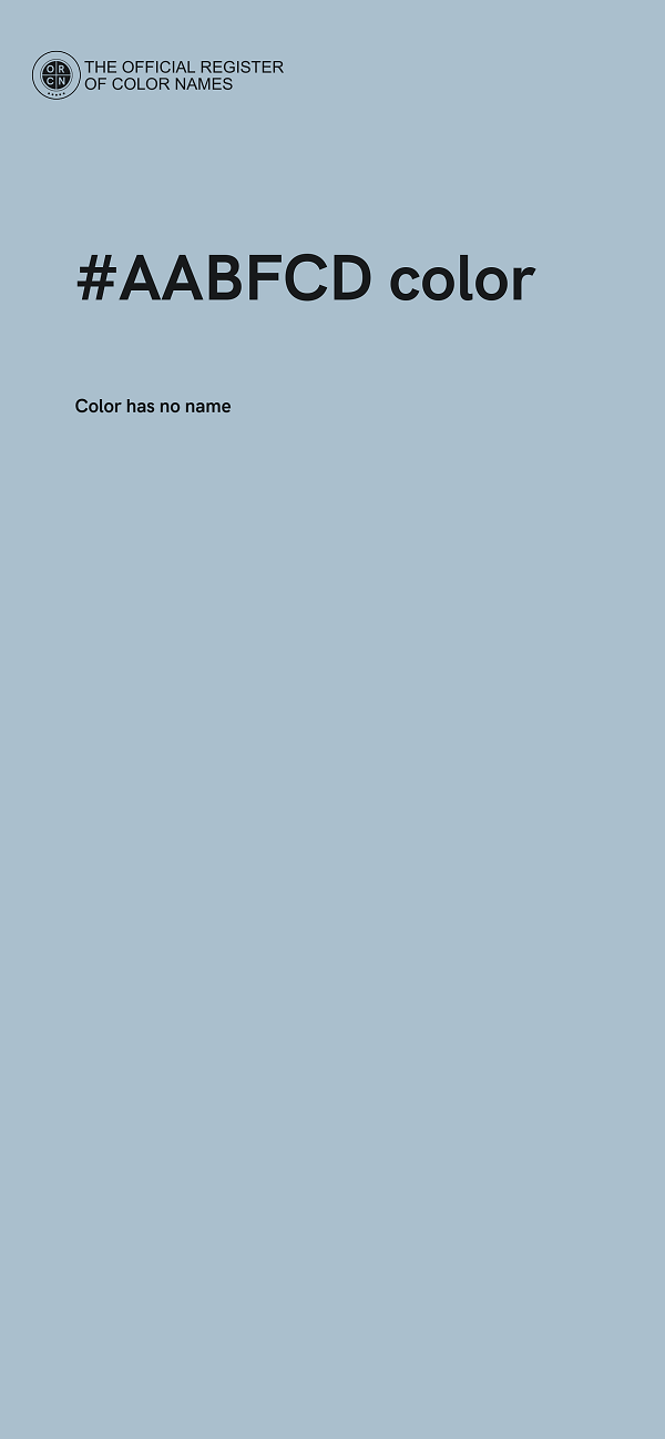 #AABFCD color image