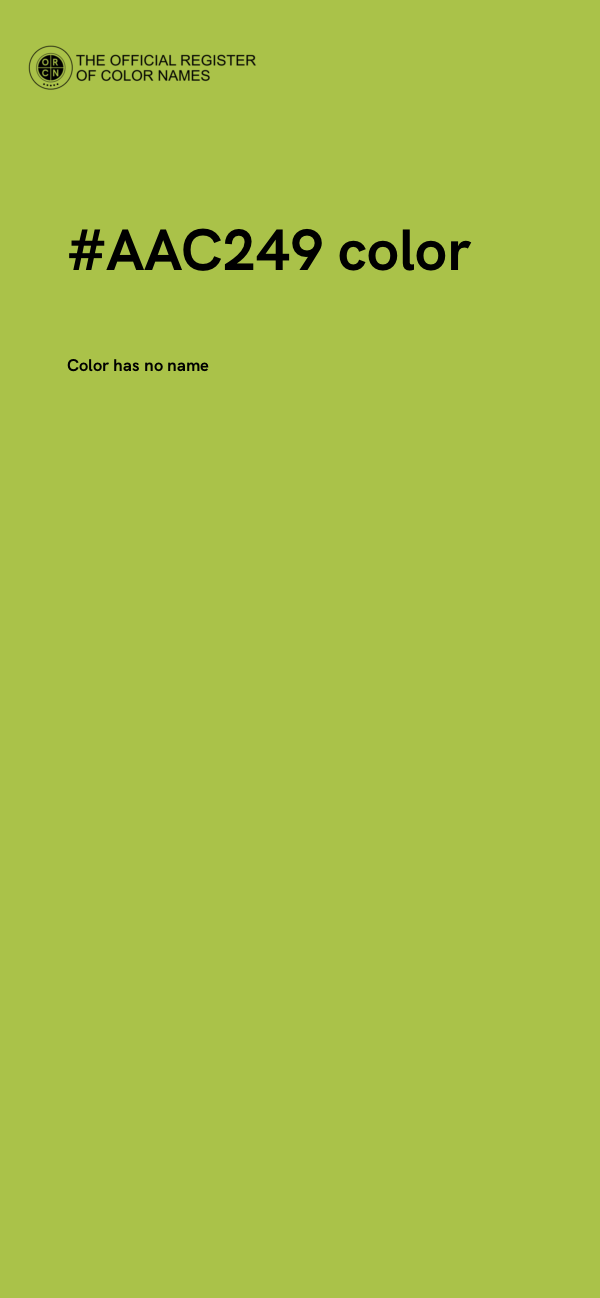 #AAC249 color image