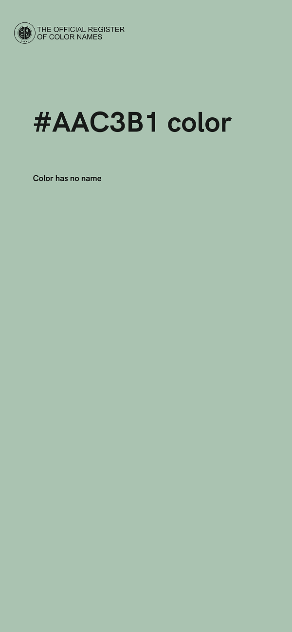 #AAC3B1 color image