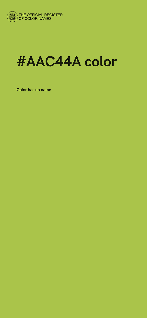 #AAC44A color image