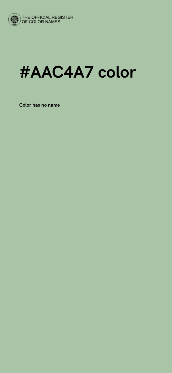 #AAC4A7 color image