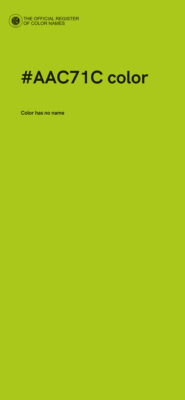 #AAC71C color image