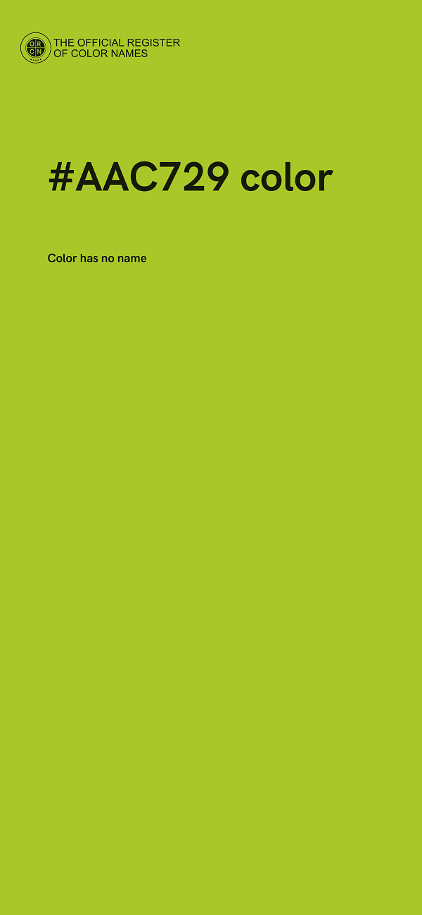 #AAC729 color image