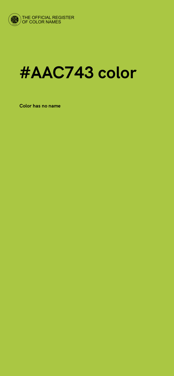 #AAC743 color image