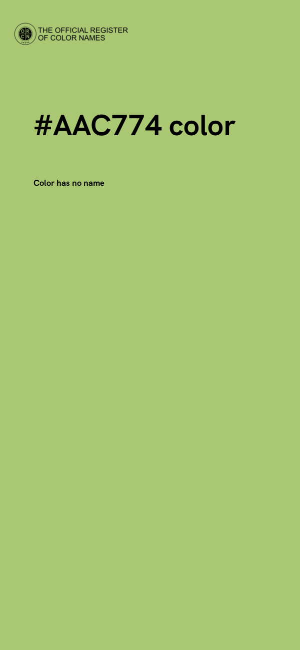 #AAC774 color image