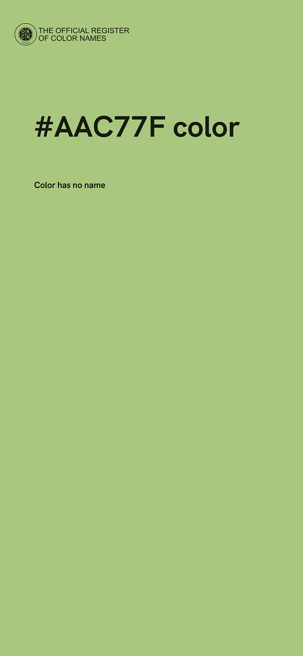 #AAC77F color image