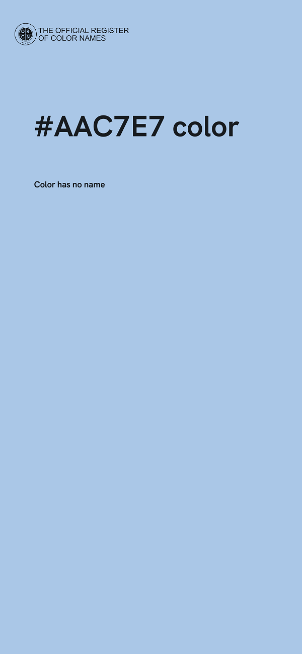 #AAC7E7 color image