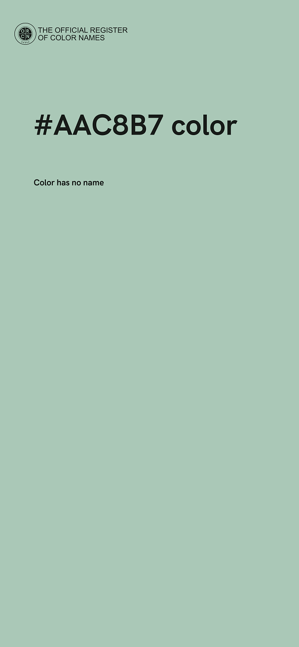 #AAC8B7 color image