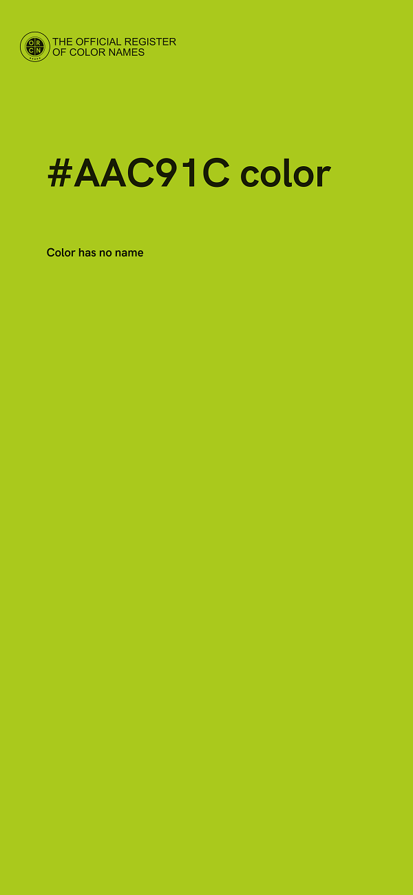 #AAC91C color image