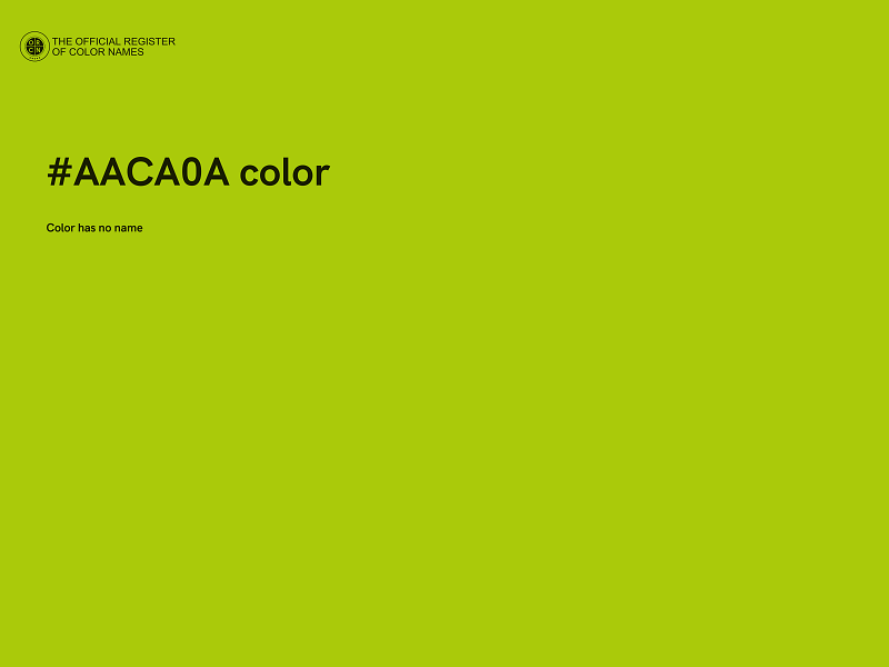 #AACA0A color image