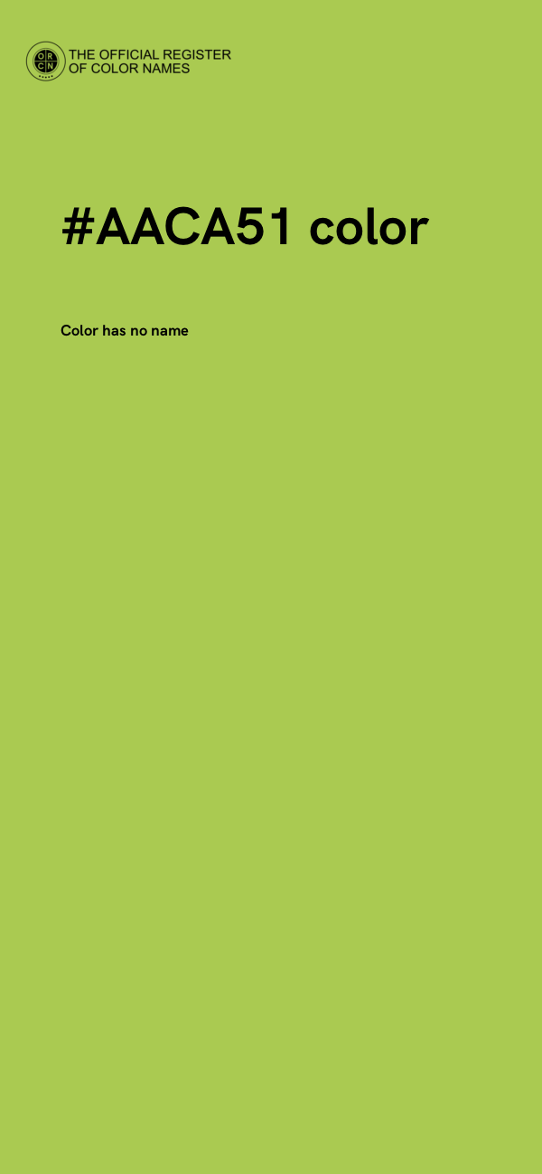 #AACA51 color image