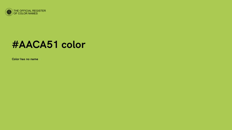 #AACA51 color image