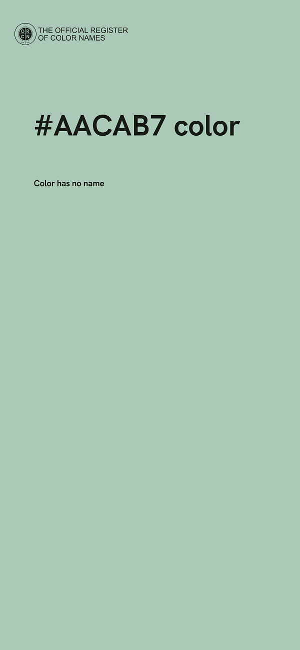 #AACAB7 color image