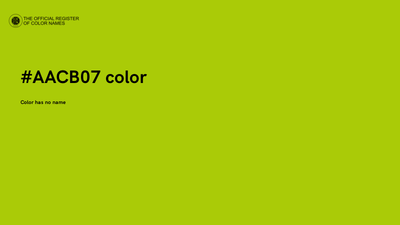 #AACB07 color image