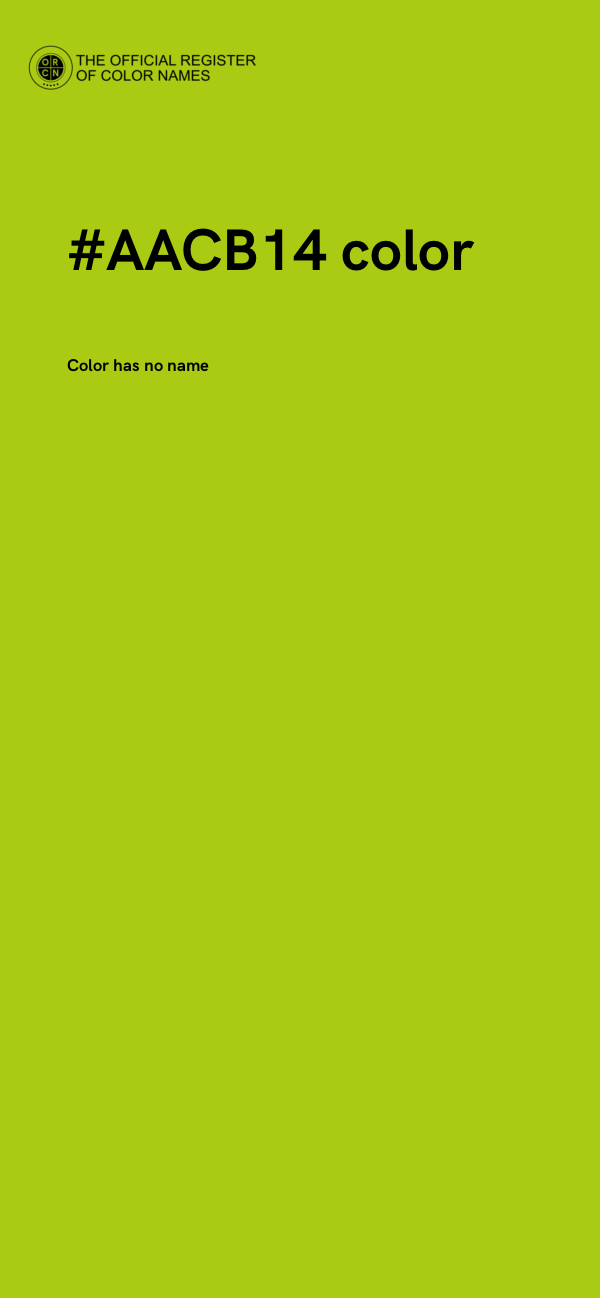 #AACB14 color image