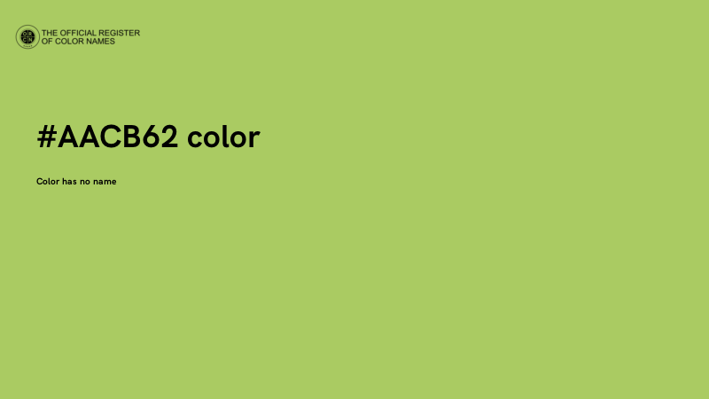 #AACB62 color image