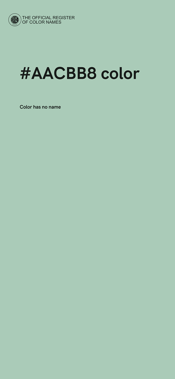 #AACBB8 color image