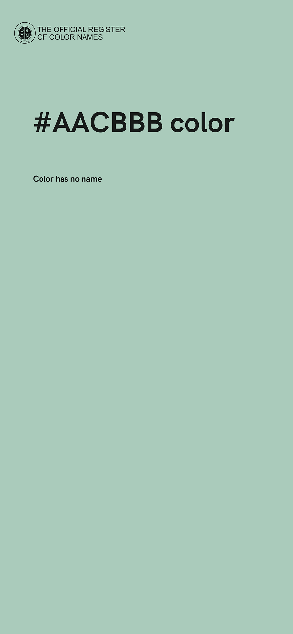 #AACBBB color image