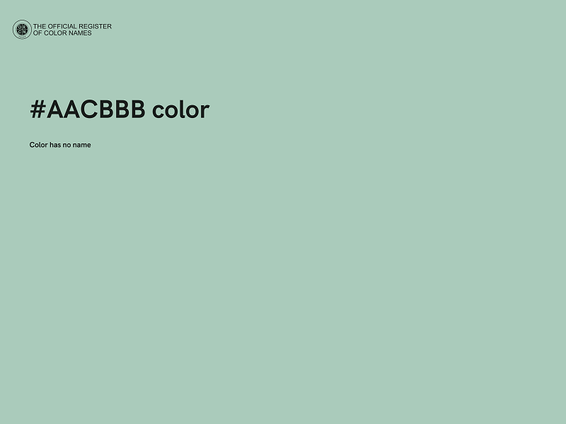 #AACBBB color image