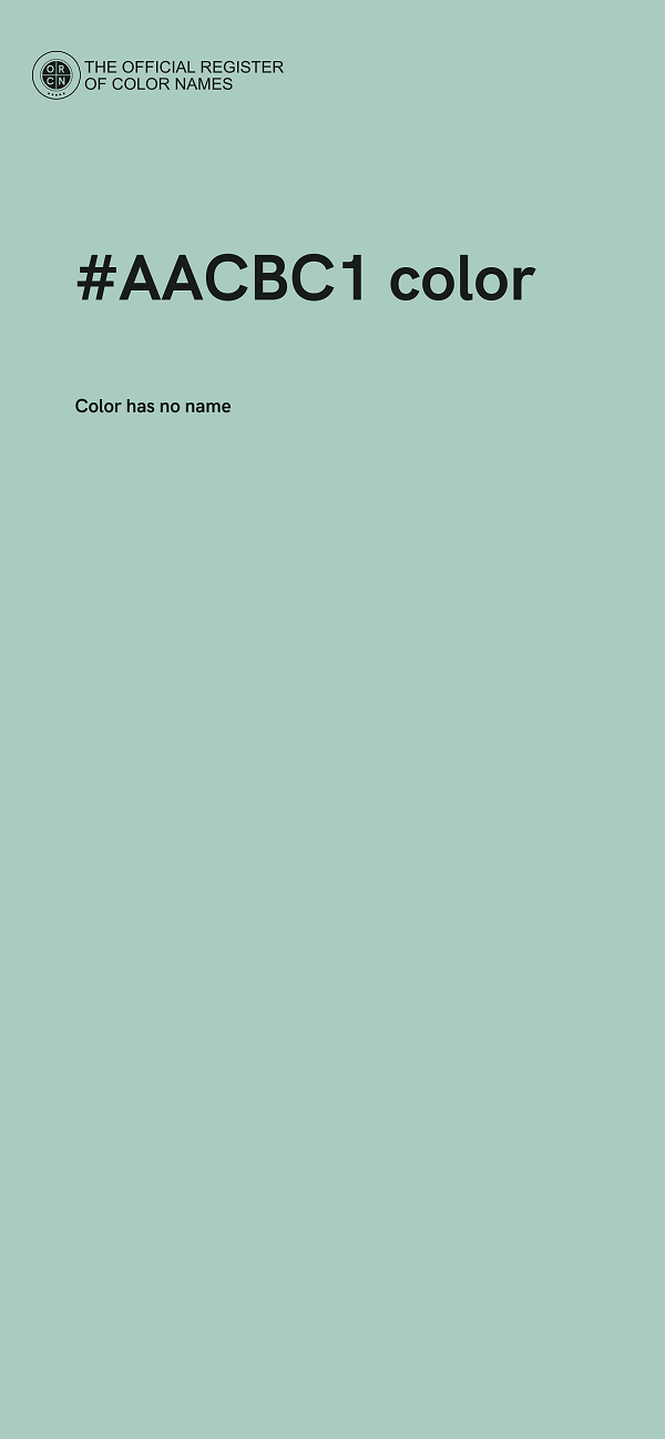 #AACBC1 color image