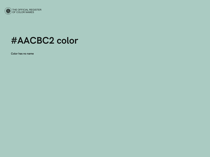 #AACBC2 color image