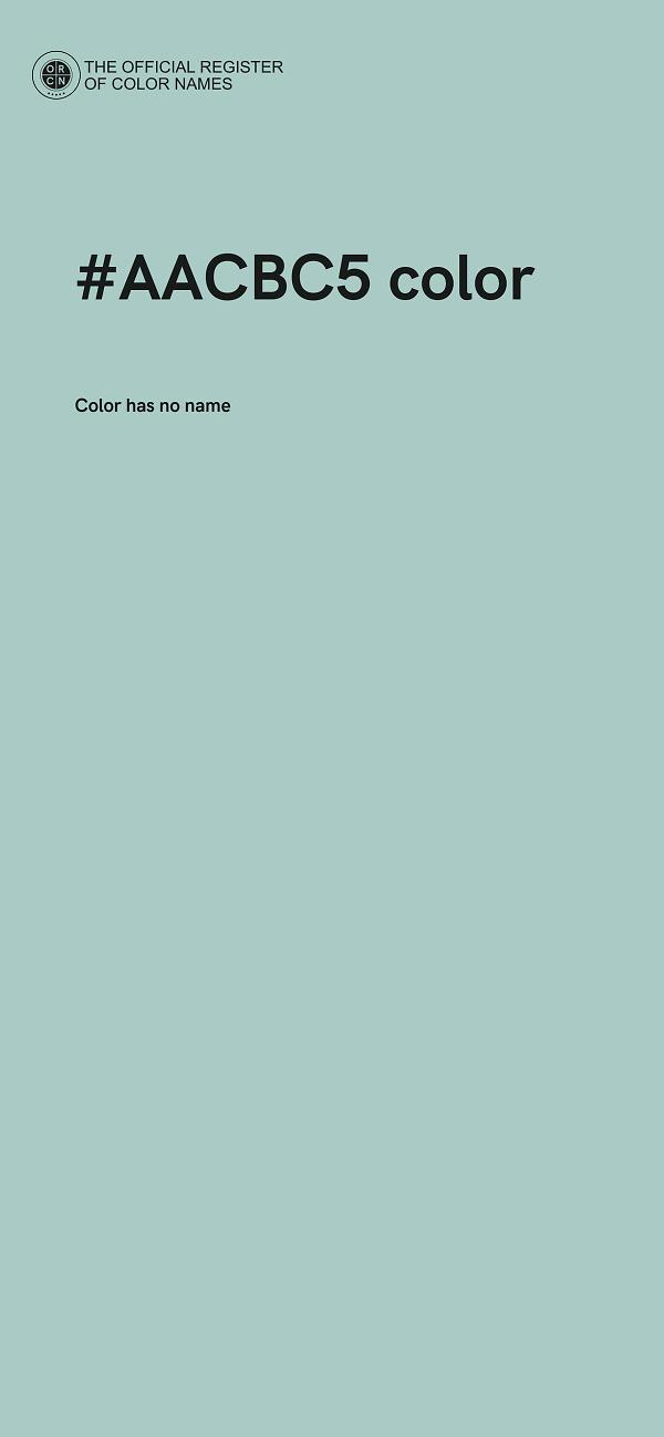 #AACBC5 color image