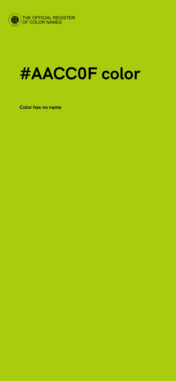 #AACC0F color image