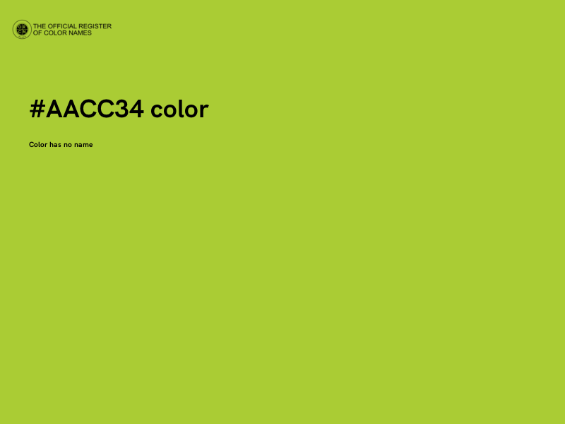 #AACC34 color image