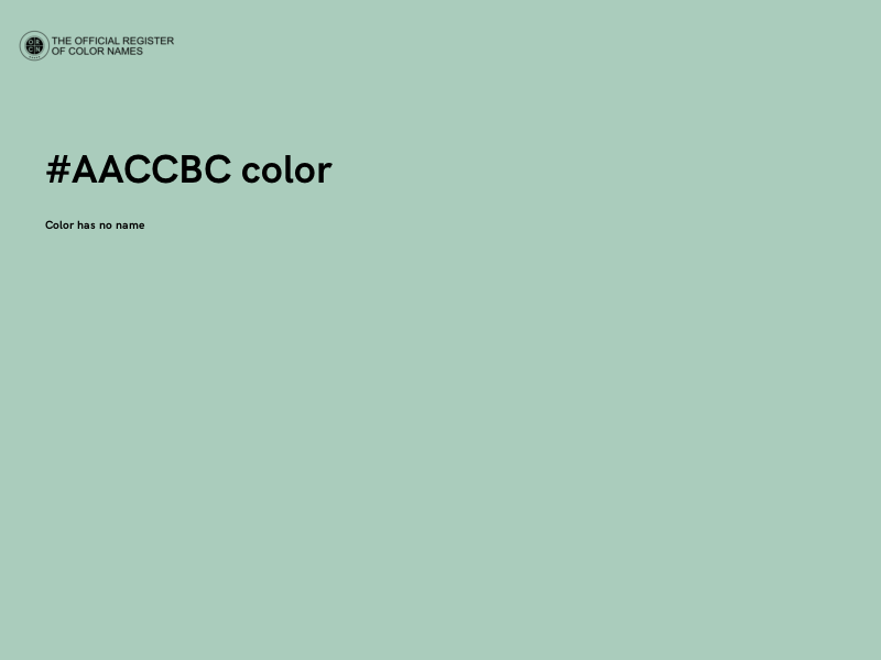 #AACCBC color image