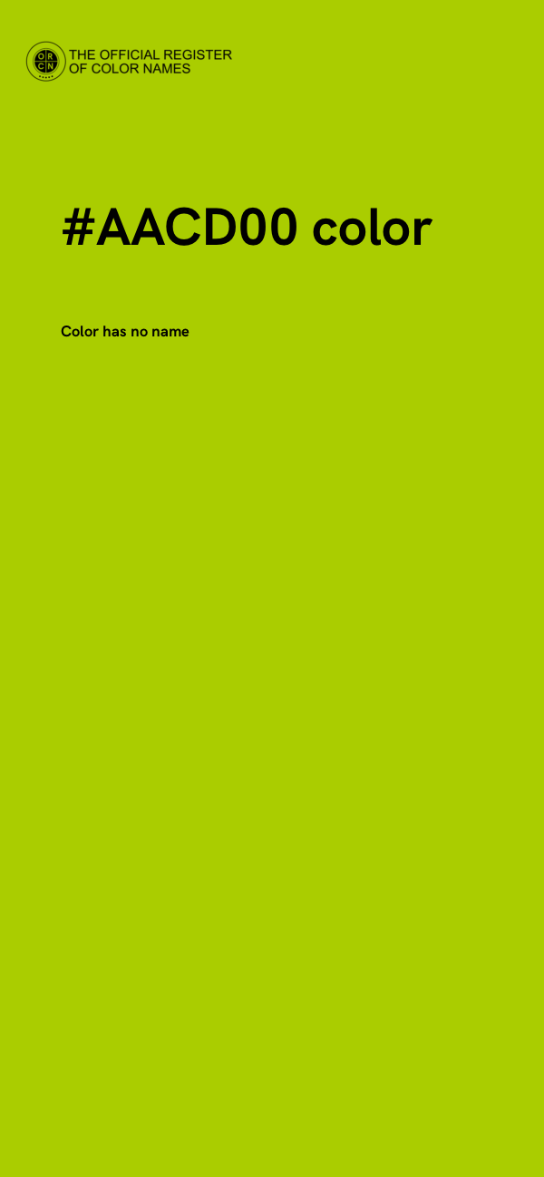 #AACD00 color image