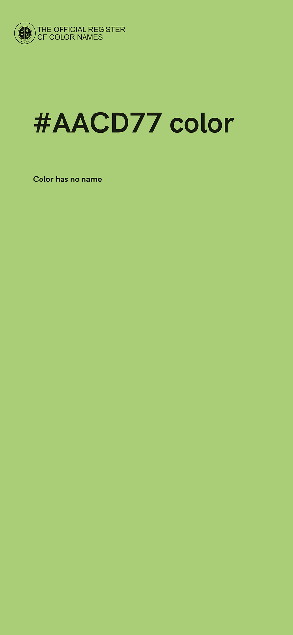 #AACD77 color image