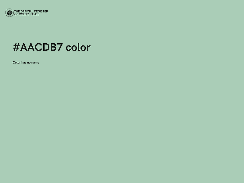 #AACDB7 color image