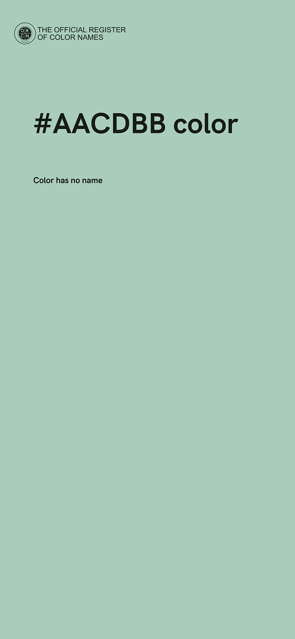 #AACDBB color image