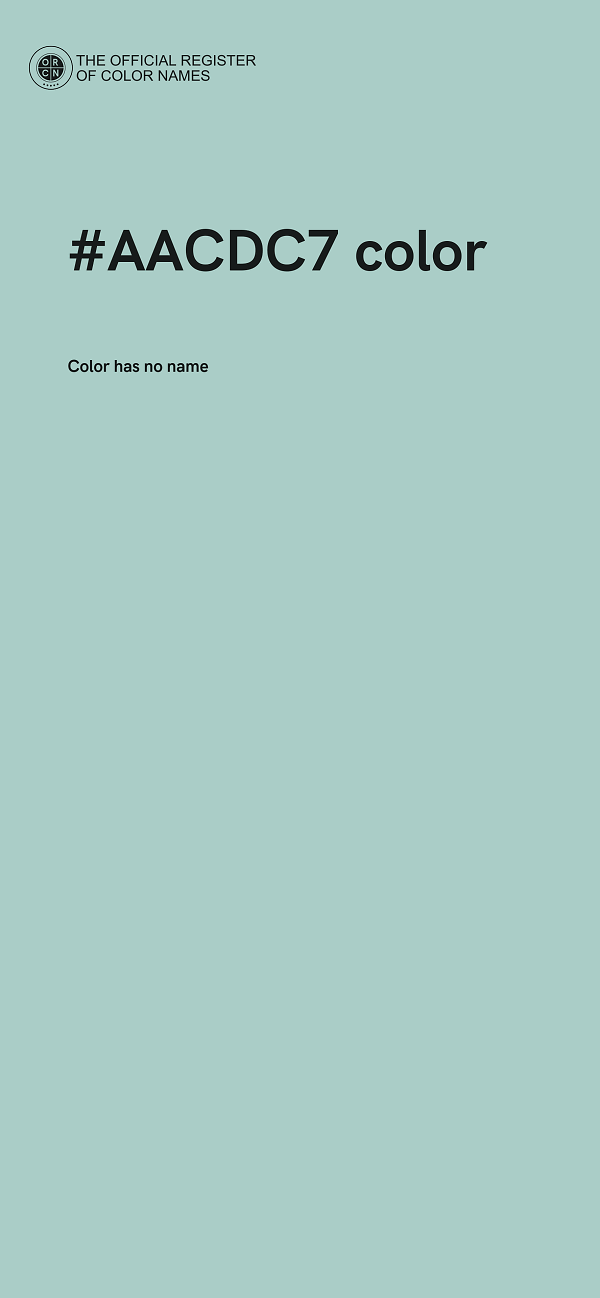 #AACDC7 color image