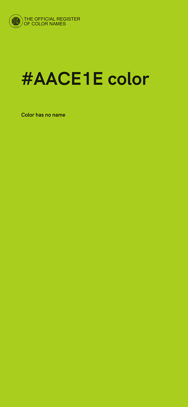 #AACE1E color image