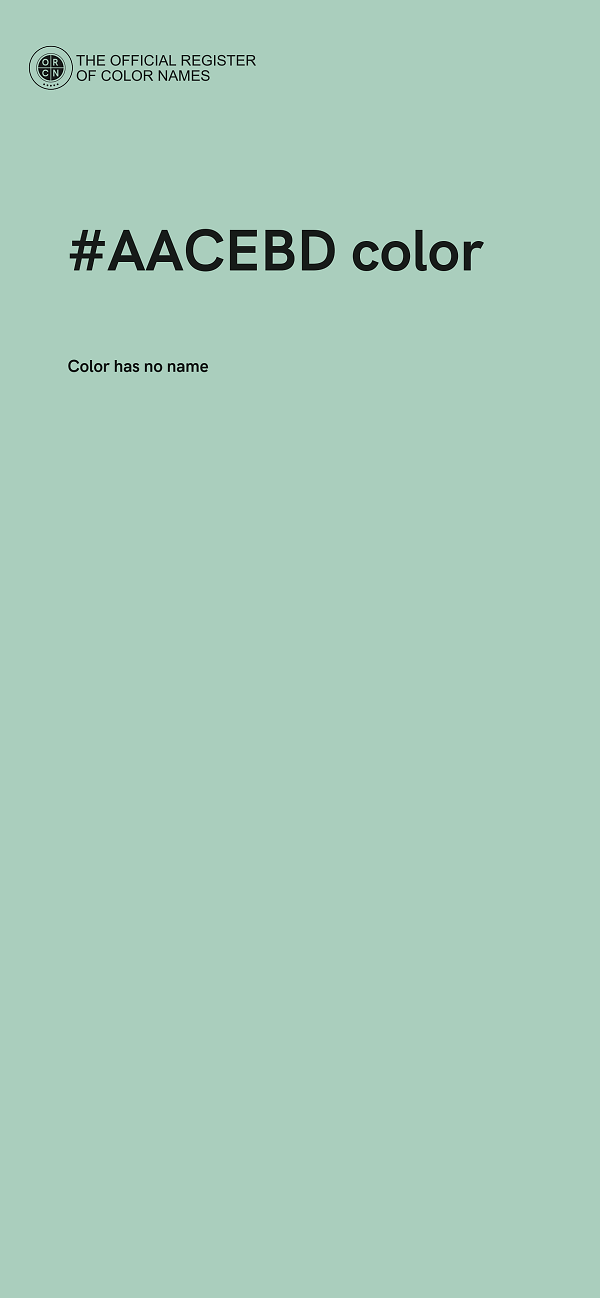 #AACEBD color image