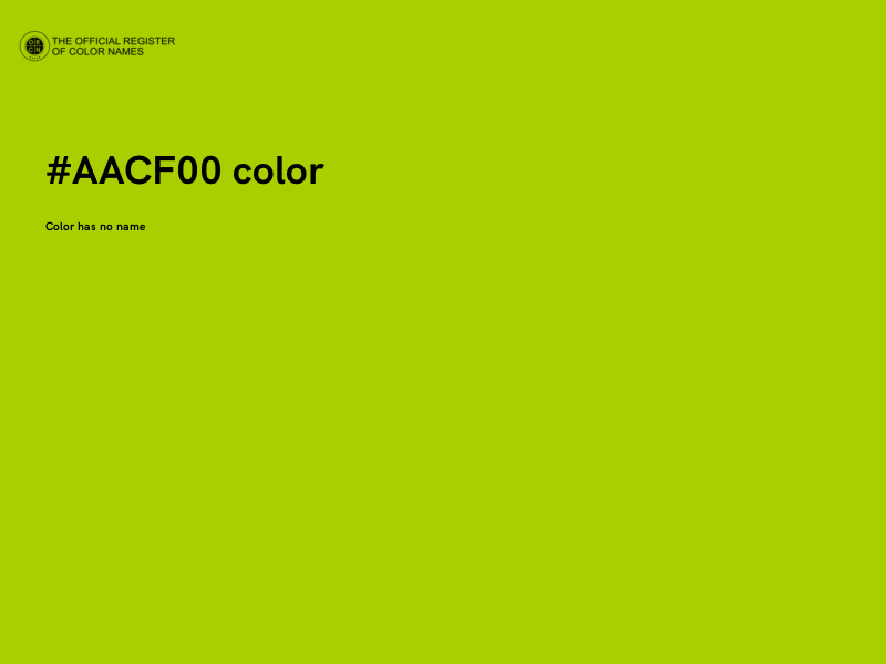 #AACF00 color image