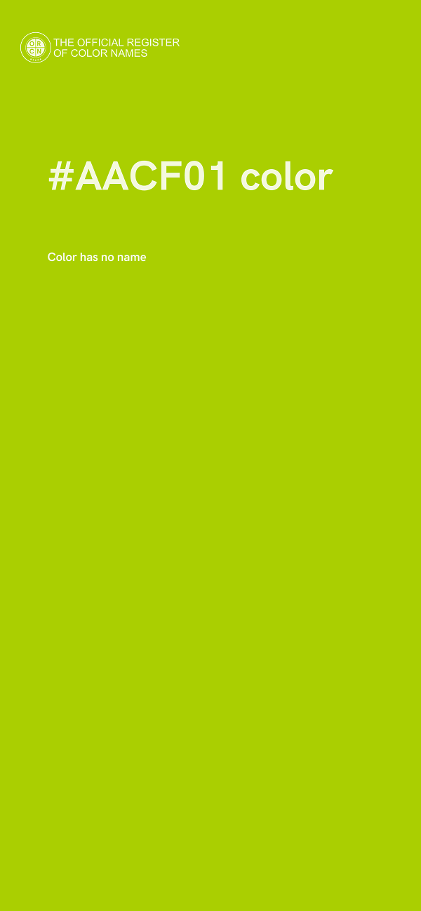 #AACF01 color image
