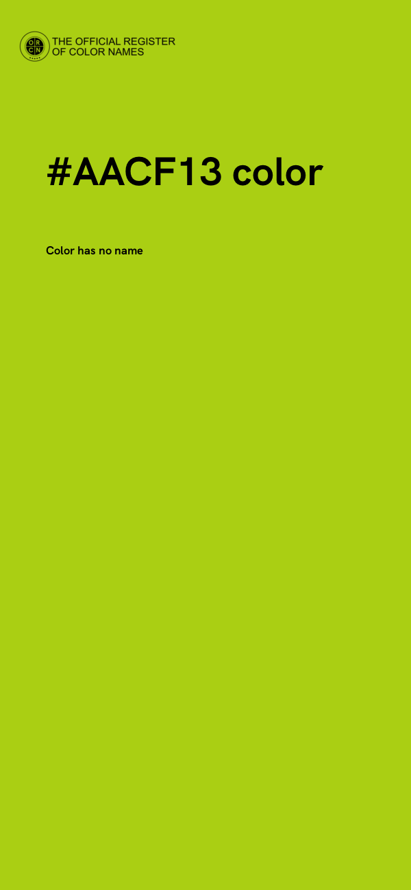 #AACF13 color image