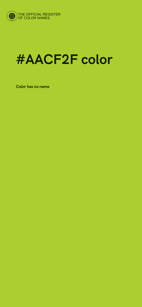 #AACF2F color image