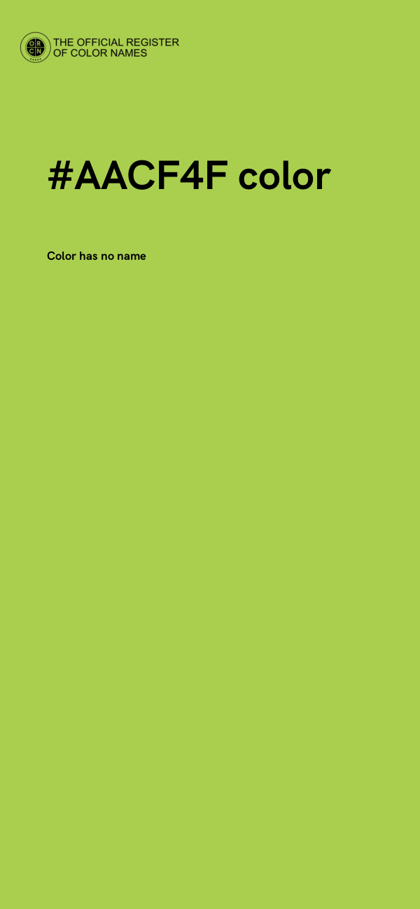 #AACF4F color image