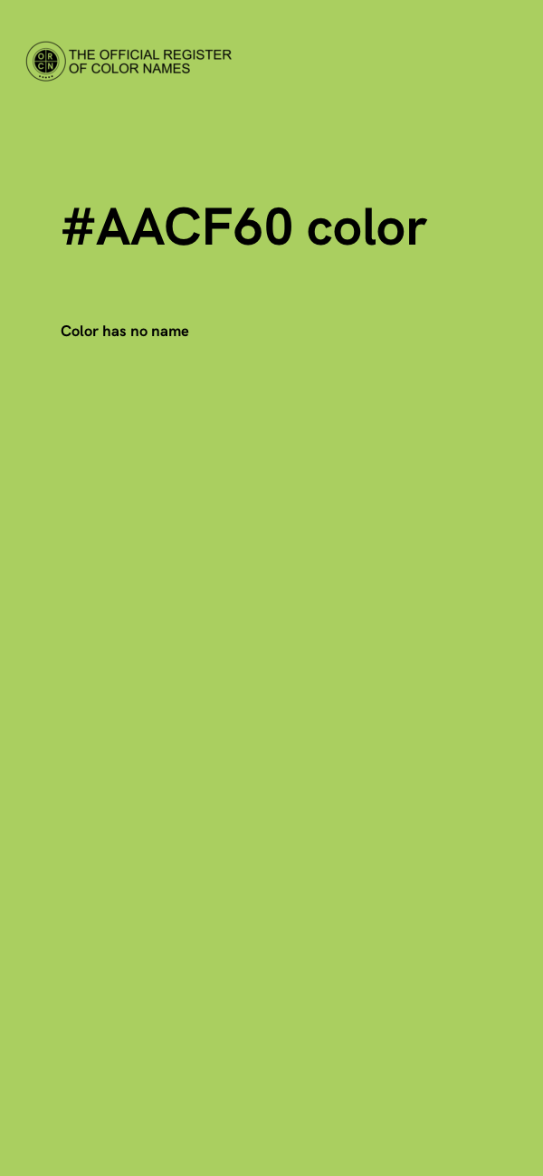 #AACF60 color image